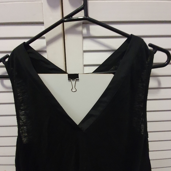 French Connection Black V Neck Top - Size S - Picture 3 of 4